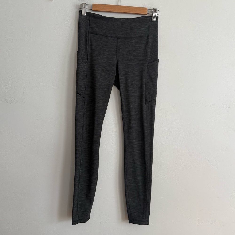 Lululemon Speed Up Leggings Tights Heathered Black Luxtreme